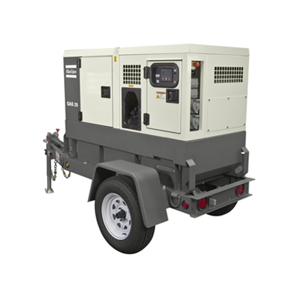 ATLAS COPCO QAS 45 TOWABLE GENERATOR COMES EMPTY NO FUEL